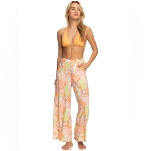 NWOT Roxy Midnight Avenue - Wide Leg Trousers for Women - Floral Sz Small